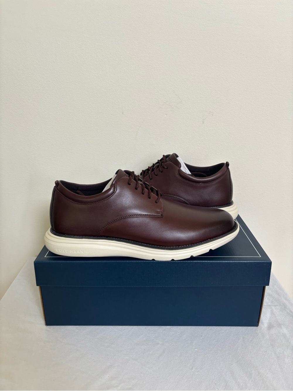 Cole Haan Grand+Ultra Oxford Rich Brown Leather Mens Size 11M New C42675